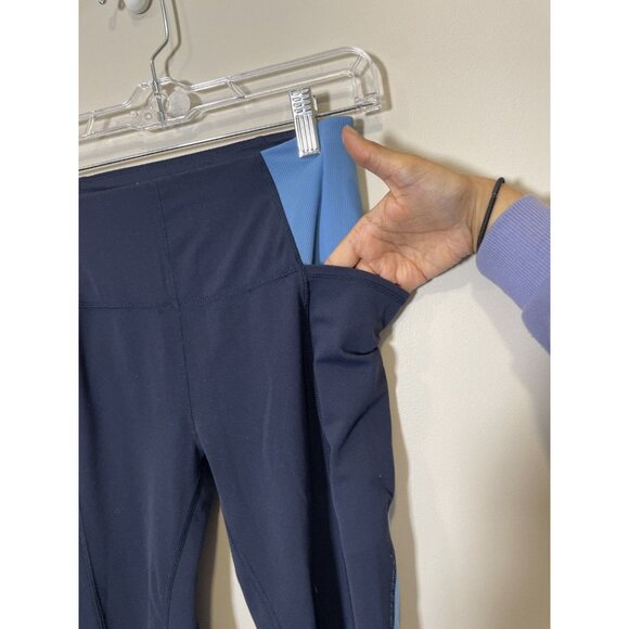Sweaty Betty Super Soft Crop 7/8 Leggings Blue Size US 6 Athleisure Colorblock - Picture 4 of 8